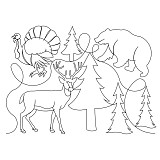 deer turkey bear border 001